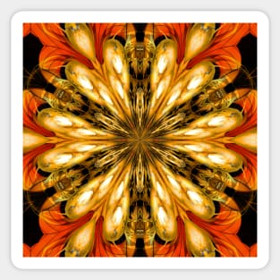 Autumn Riches in Orange and Gold Sticker